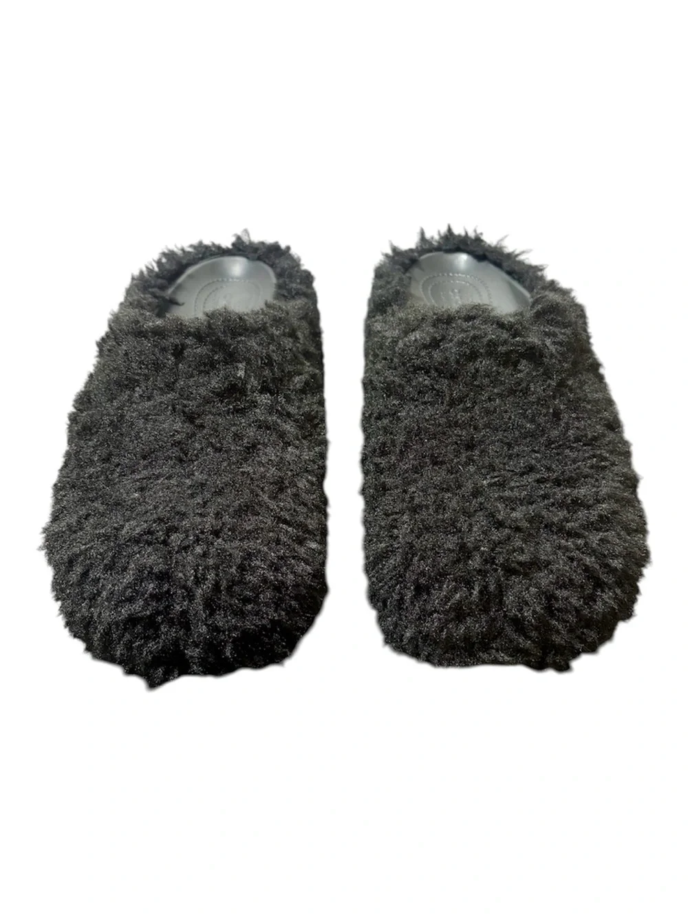 CROCS Black Siren Shaggy Faux Fur Clogs - Picture 3 of 6